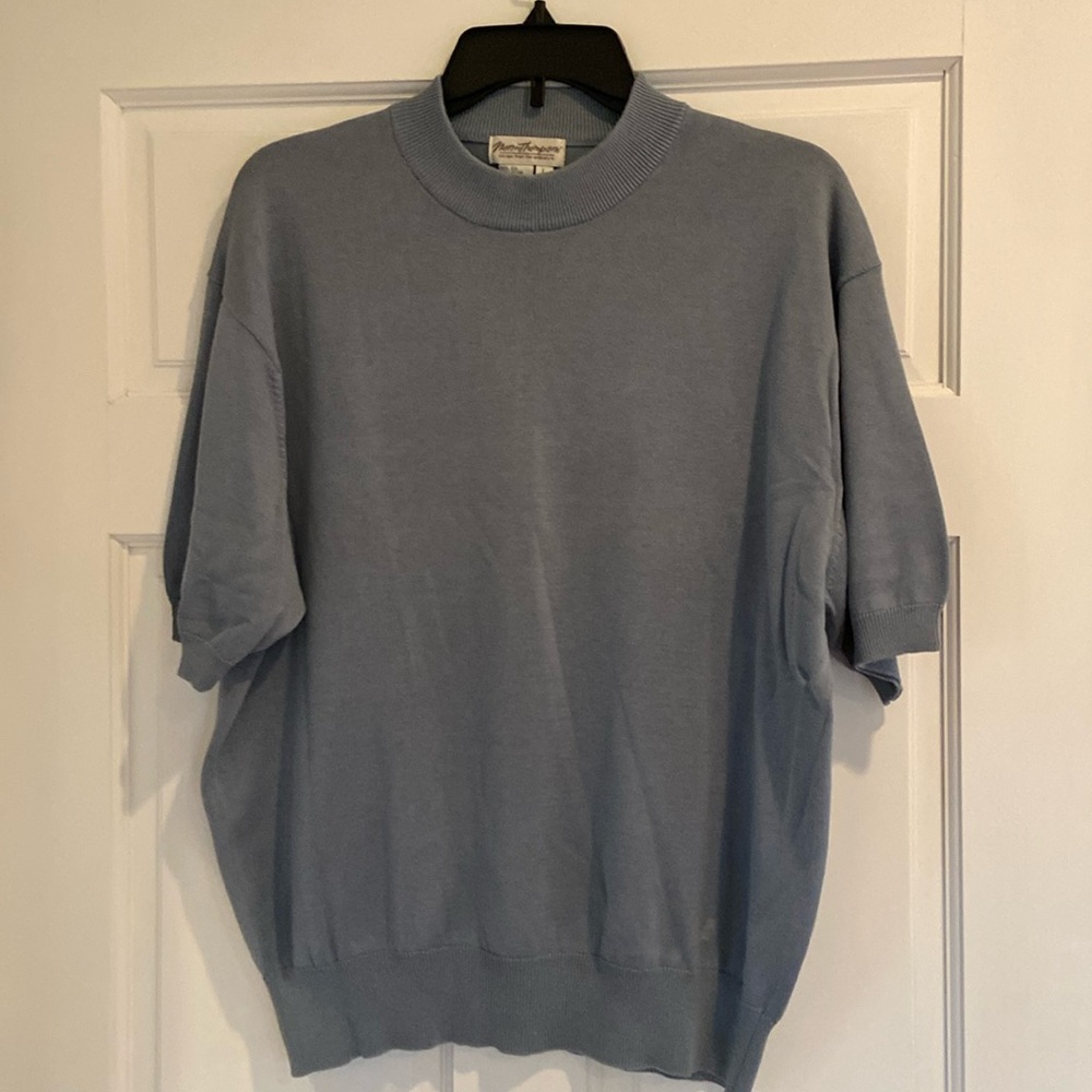 Norm Thompson Silk Mock Neck Sweater Lg
